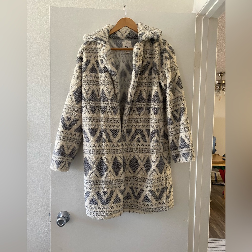 Fluffy cozy long cardigan